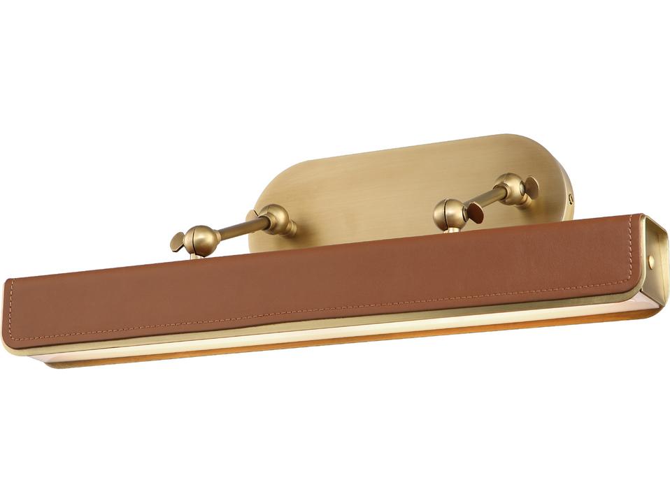 Valise Picture Light Vintage Brass and Cognac Leather