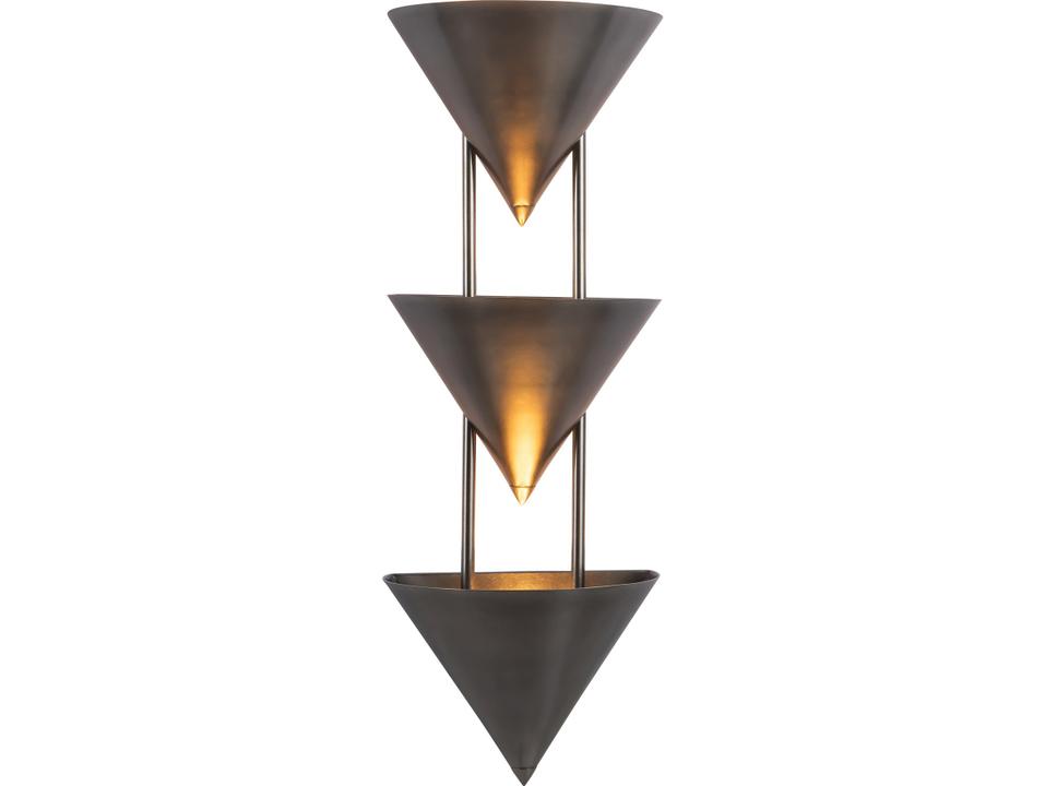 Versus 3-Light Aged Steel Wall Sconce