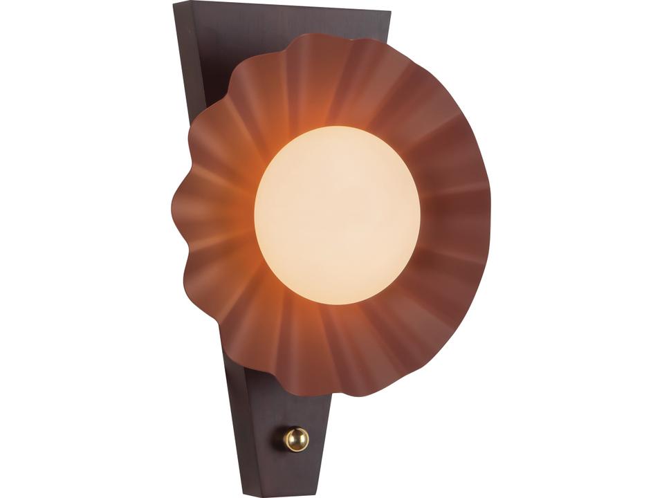 Furrow 1-Light Burgundy Brown Wall Sconce