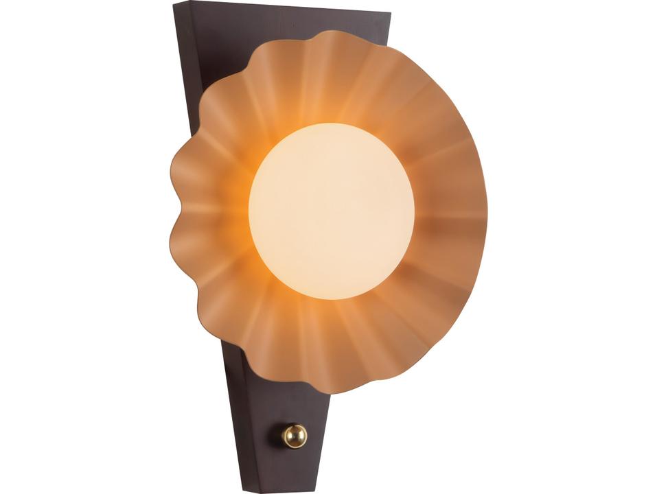 Furrow 1-Light Peach Orange Wall Sconce