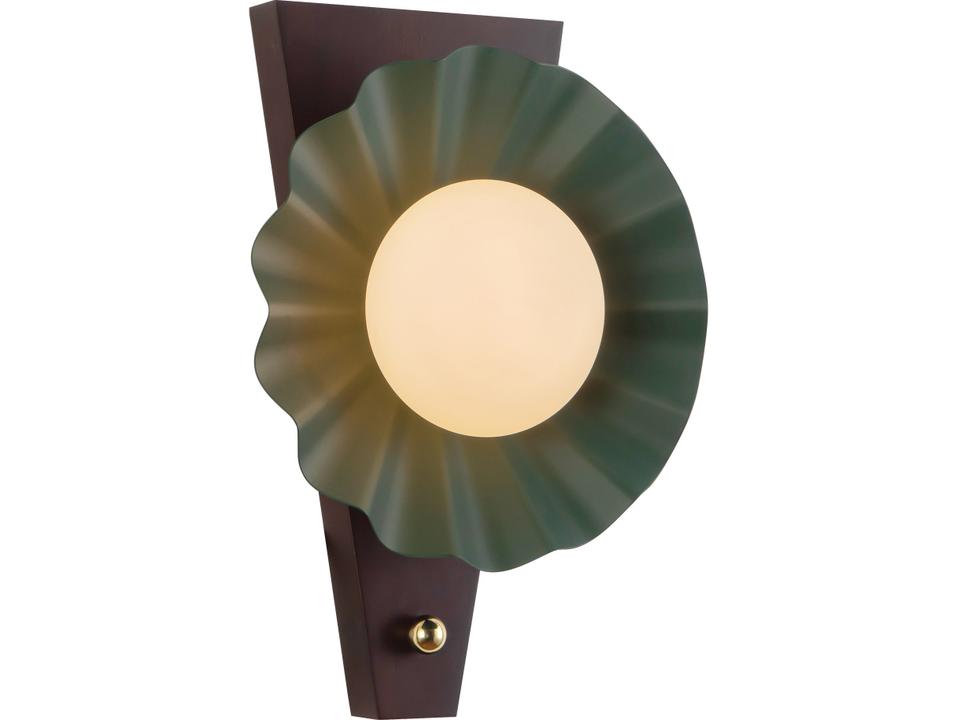 Furrow 1-Light Pine Green Wall Sconce