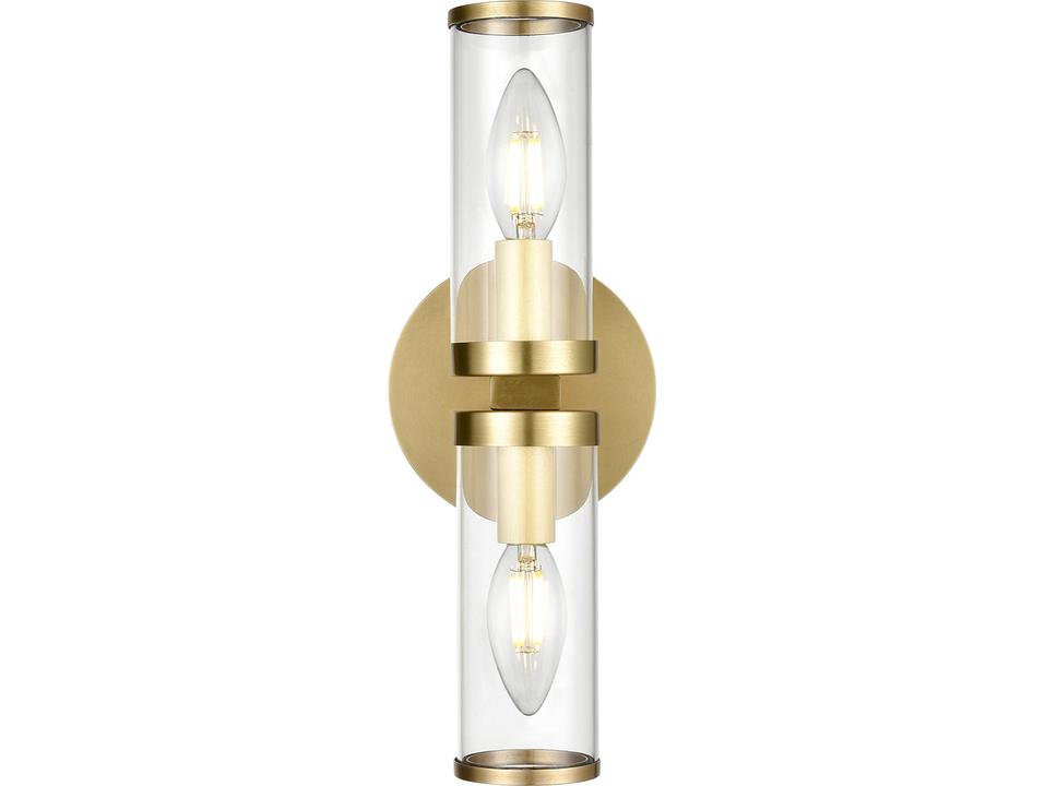 Revolve Two Light Bath Vanity in Natural Brass