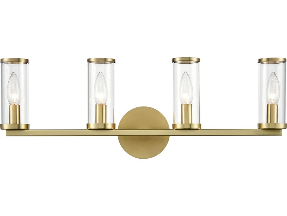 Revolve 4-Light Natural Brass Wall Sconce