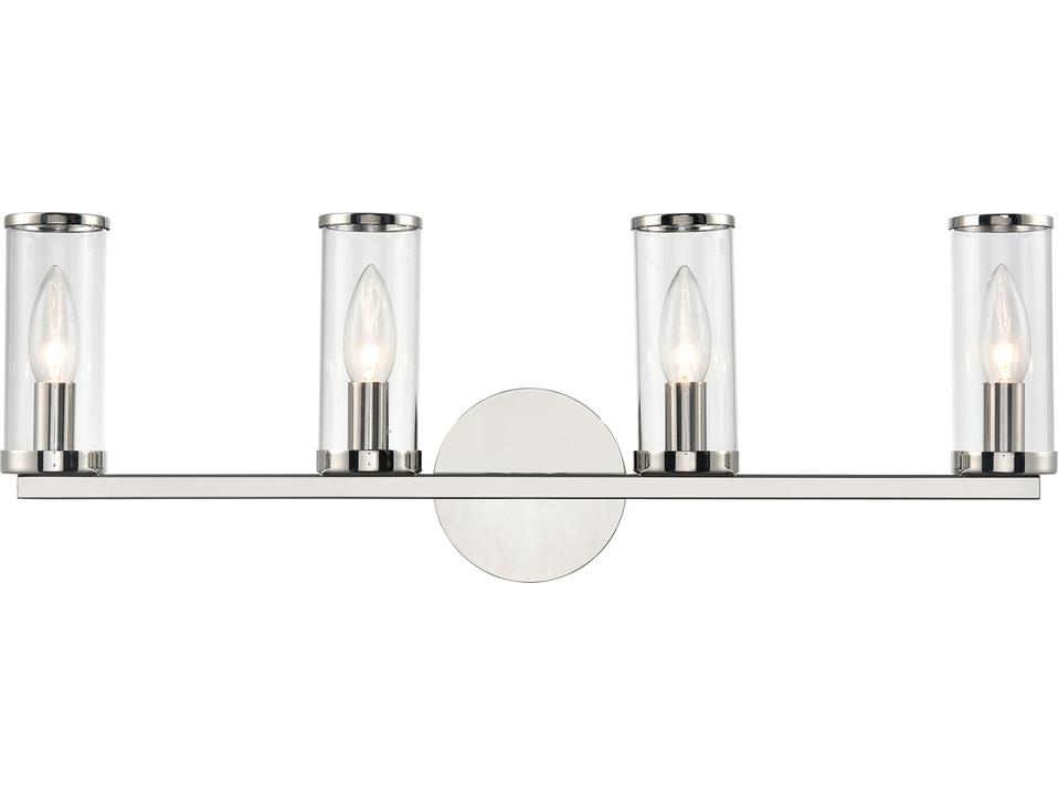 Revolve 4 Light Polished Nickel Vanity Light
