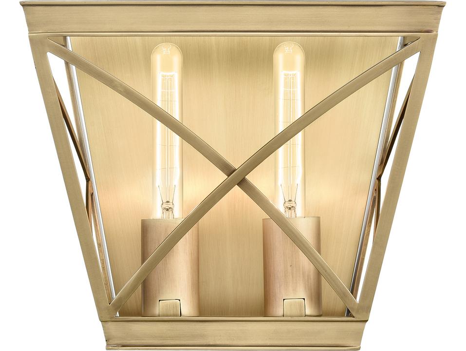 Lattice Wall Sconce in Vintage Brass