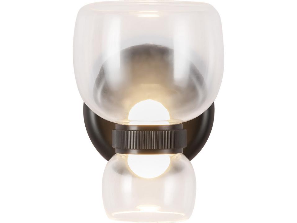 Sutton Urban Bronze Clear Glass Vanity Light