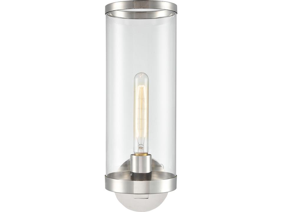 Revolve II 1 Light Vanity Wall Light in Polished Nickel