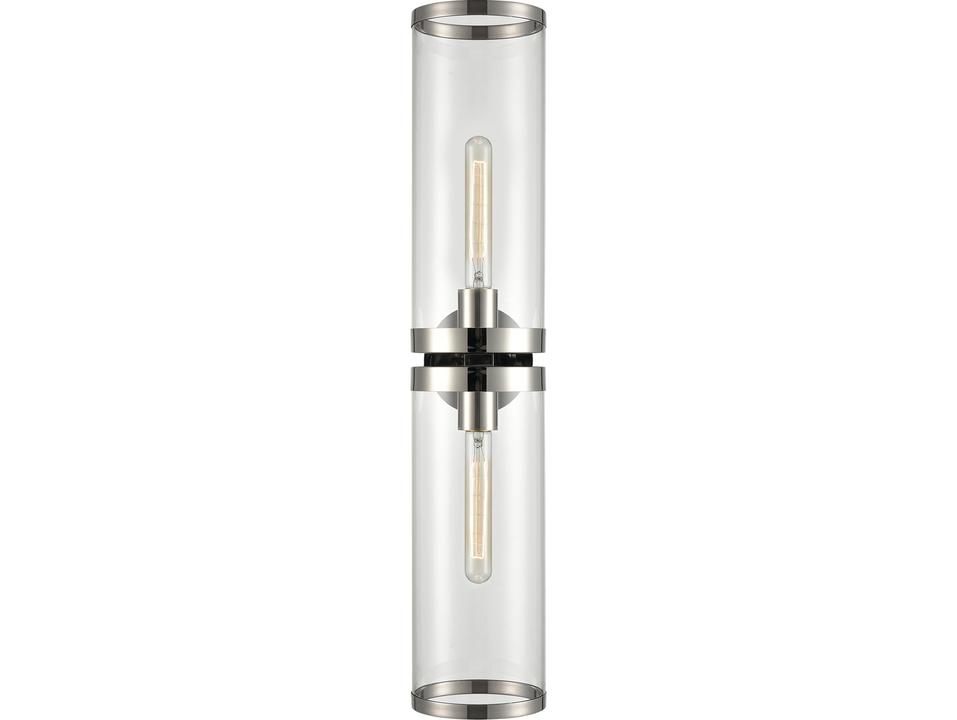 Revolve II 2 Light Vanity Wall Sconce Polished Nickel