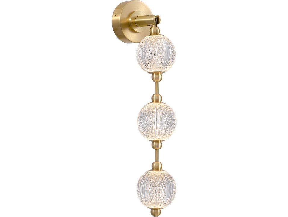 LED Wall Vanity Light Marni 23 Inch Natural Brass