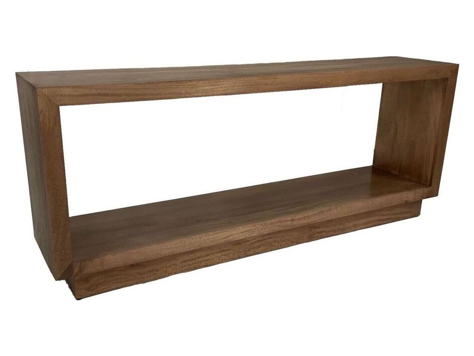 Chicago Rectangular 84-Inch Solid Mango Wood Console Table Light Ash Finish