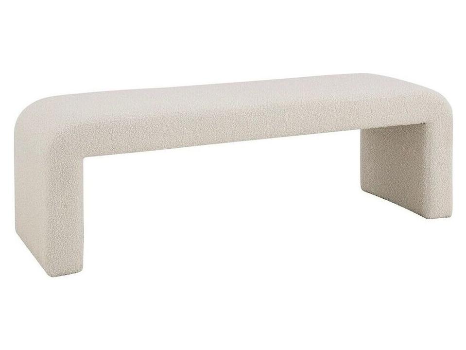 Avery Upholstered 61-Inch Bench Ivory Cloud Performance Fabric