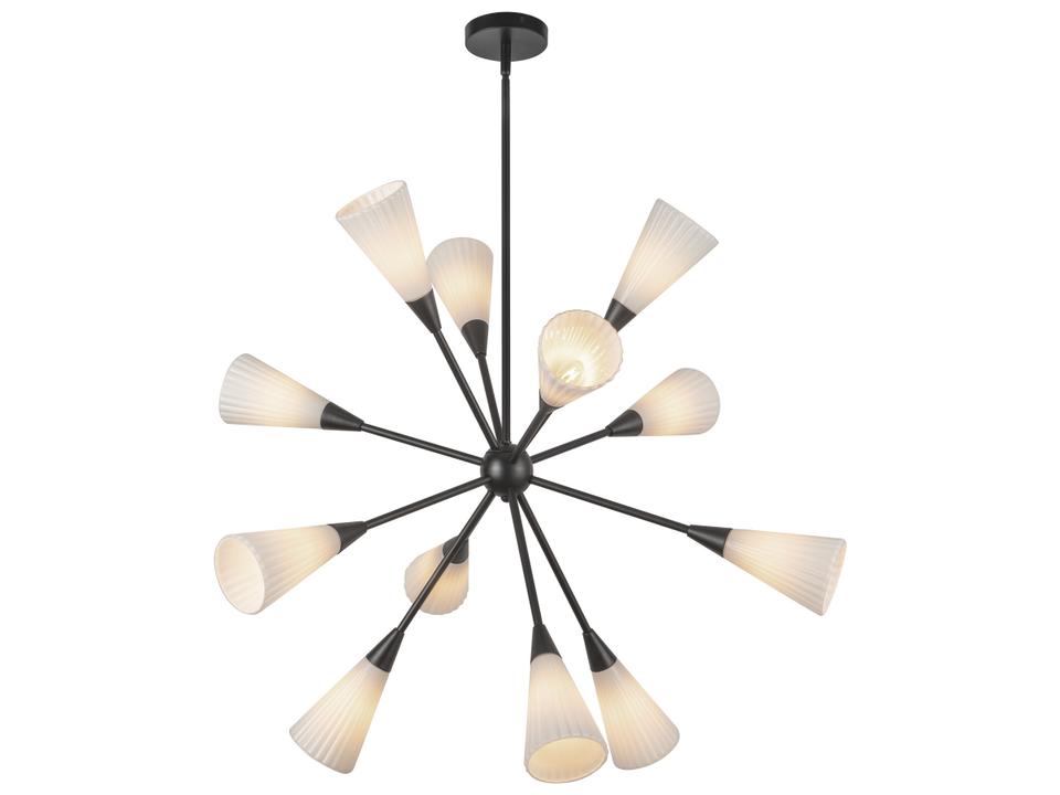 Cosmo 12 Light Matte Black Sputnik Chandelier
