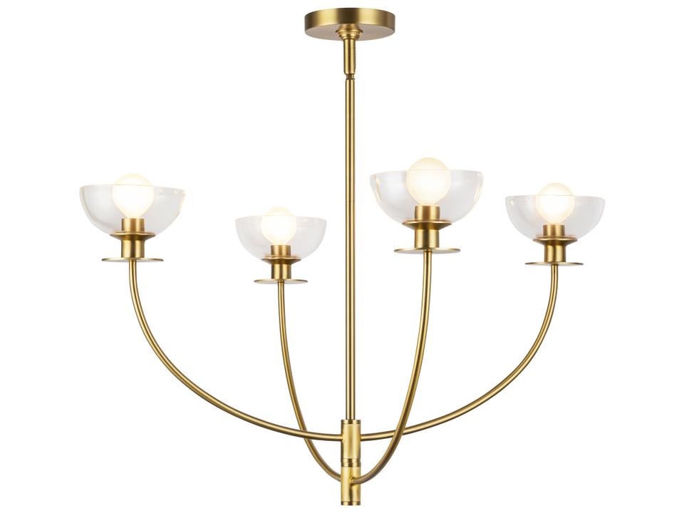 Sylvia Chandelier Brushed Gold Modern Fixture