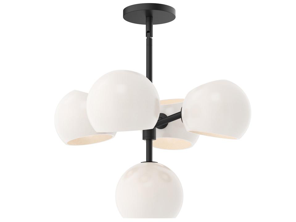 Willow 5 Light Chandelier Modern Matte Black