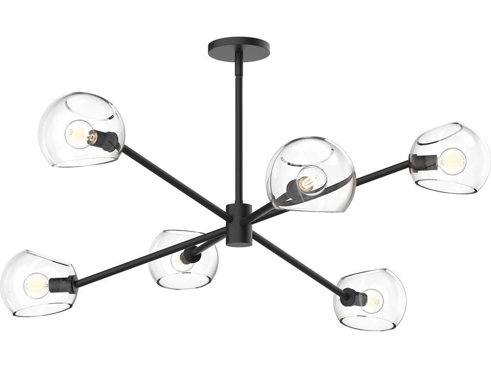 Willow 6 Light Chandelier Modern Sputnik Fixture