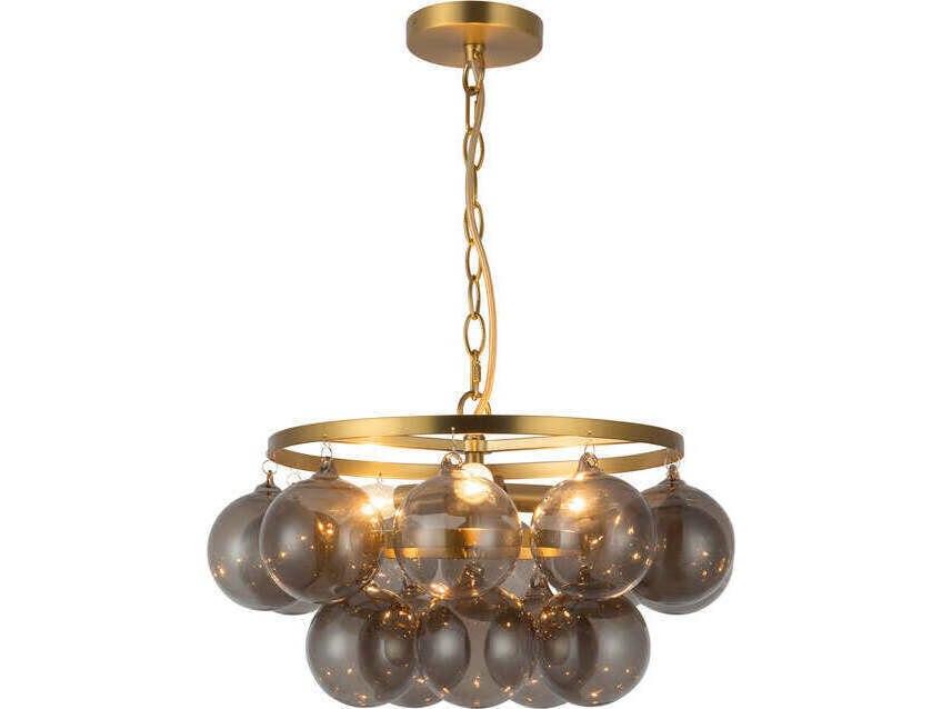 Faye 3-Light Brushed Gold Chandelier