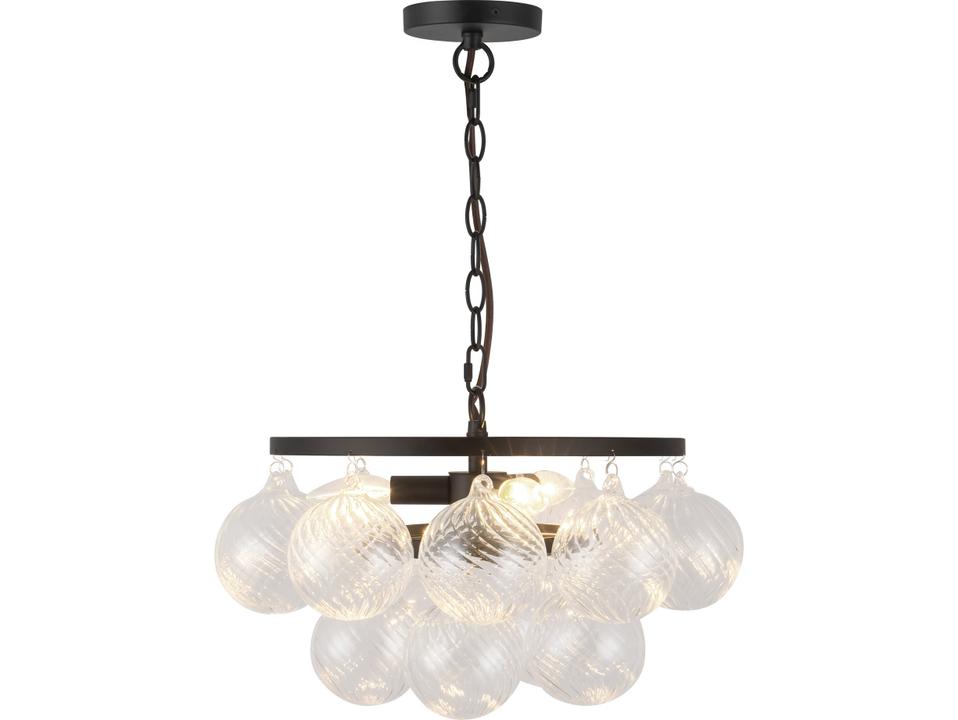 Faye 3-Light Matte Black Chandelier