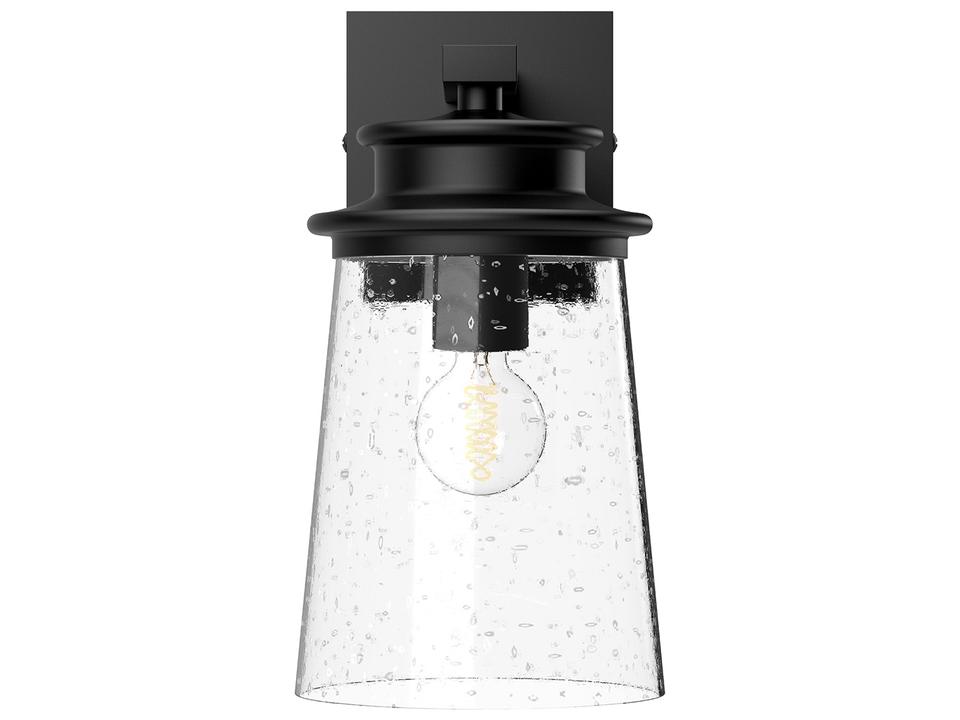Quincy 1-Light Outdoor Wall Sconce in Textured Black