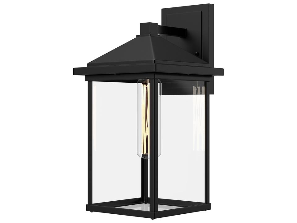 Larchmont 1-Light Outdoor Wall Light in Textured Black