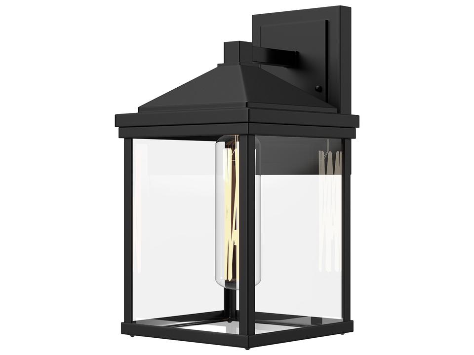 Larchmont 1-Light Outdoor Wall Light in Textured Black
