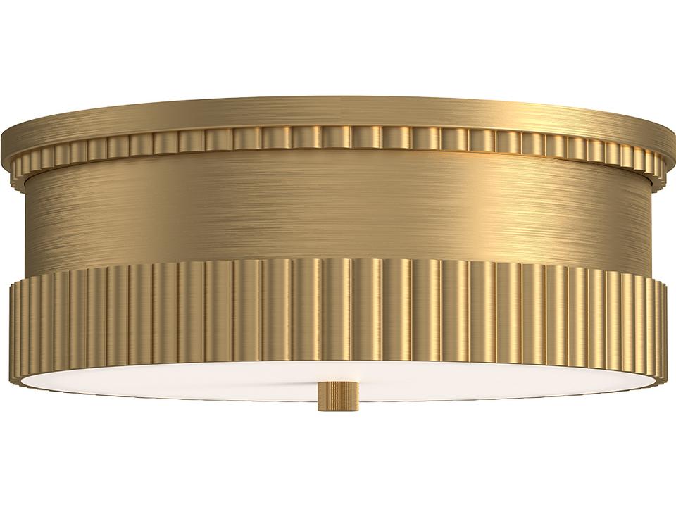 Rue 3-Light Flush Mount Ceiling Light in Brushed Gold