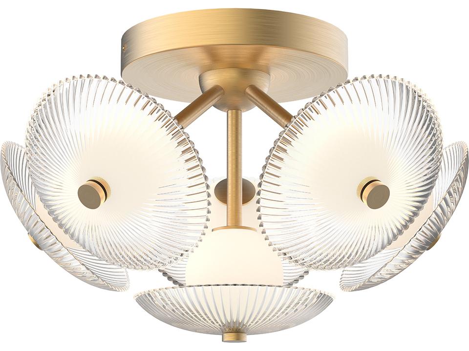 Hera LED Flush Mount 16-Inch Brushed Gold