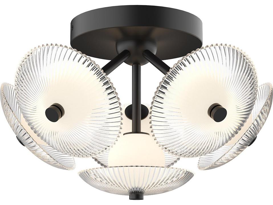 Hera Matte Black Flush Mount