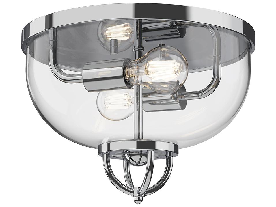 Lancaster Flush Mount Ceiling Light Modern Chrome
