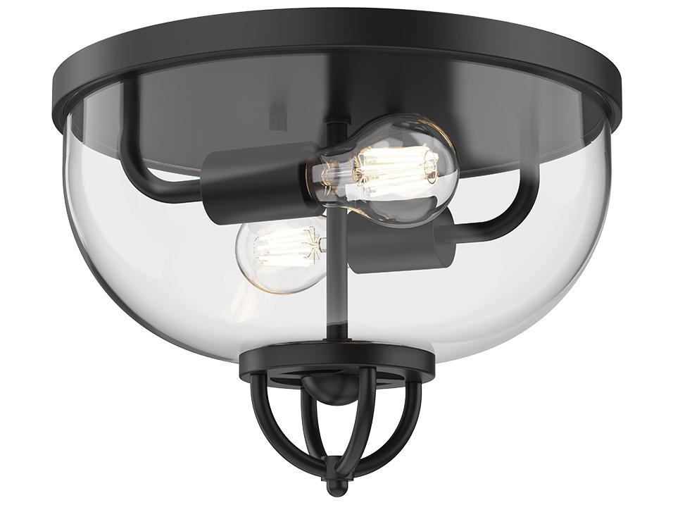 Lancaster Flush Mount Ceiling Light Modern Matte Black