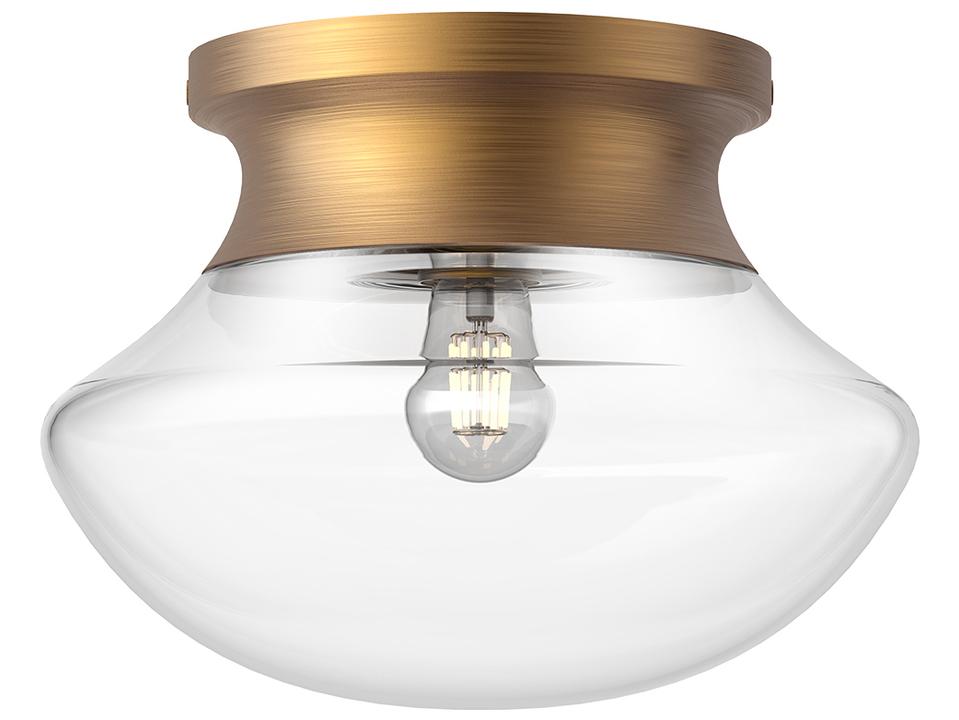Marcel Flush Mount Ceiling Light Aged Gold Modern