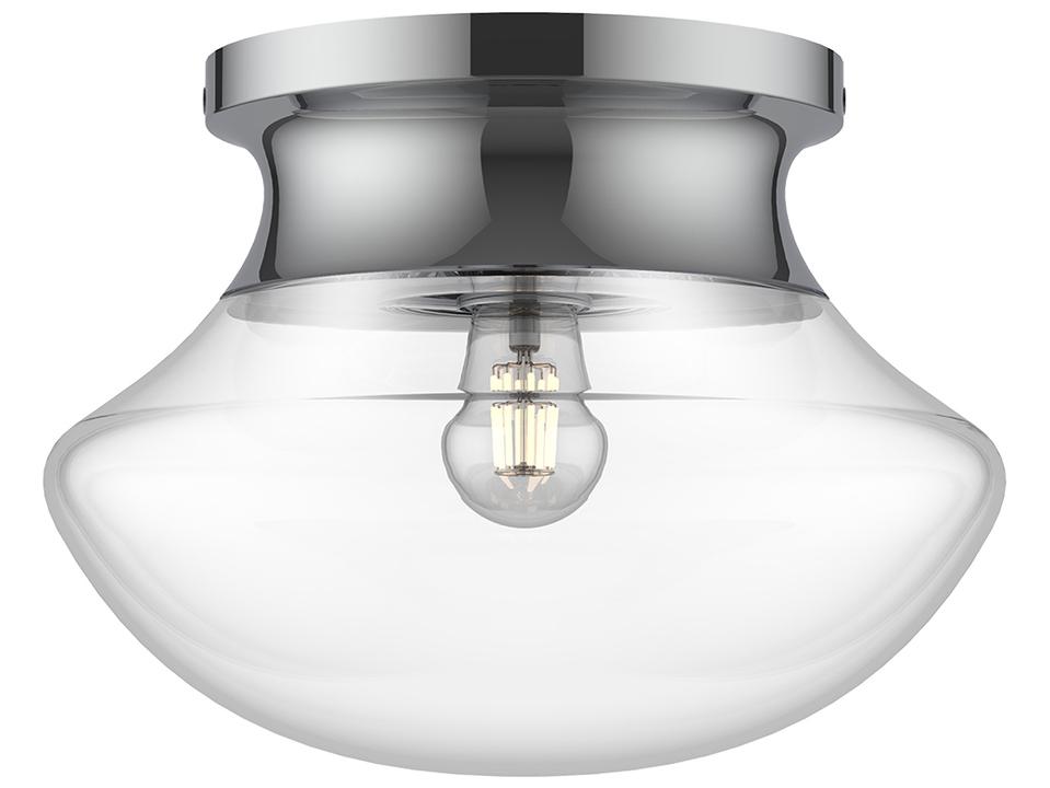 Marcel Flush Mount Chrome with Clear Glass