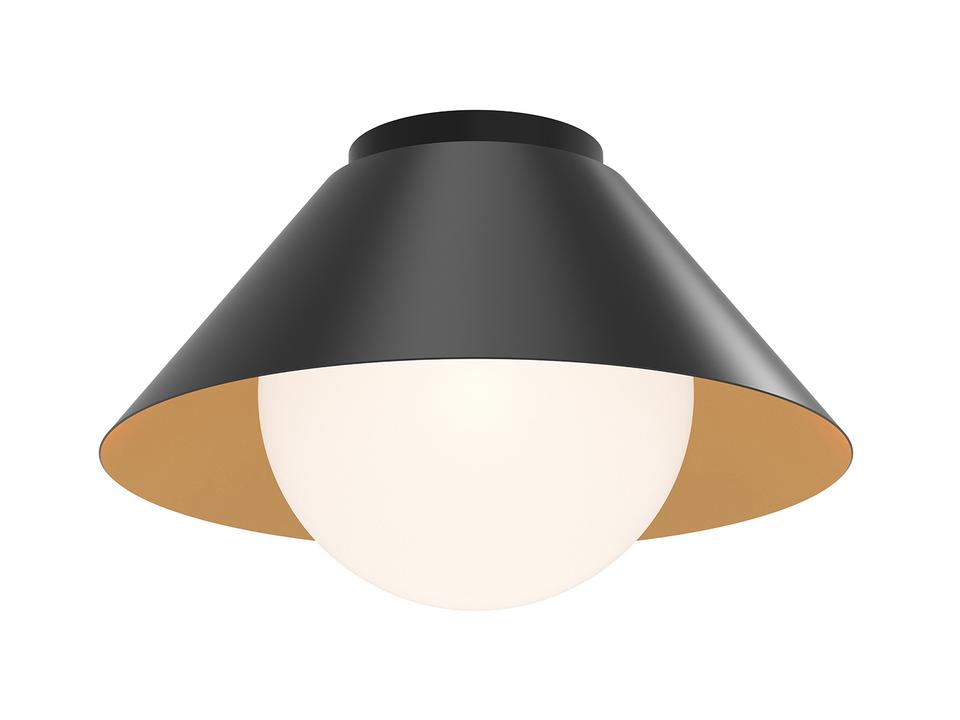 Remy 1-Light 13.5-Inch Matte Black Flush Mount Ceiling Light