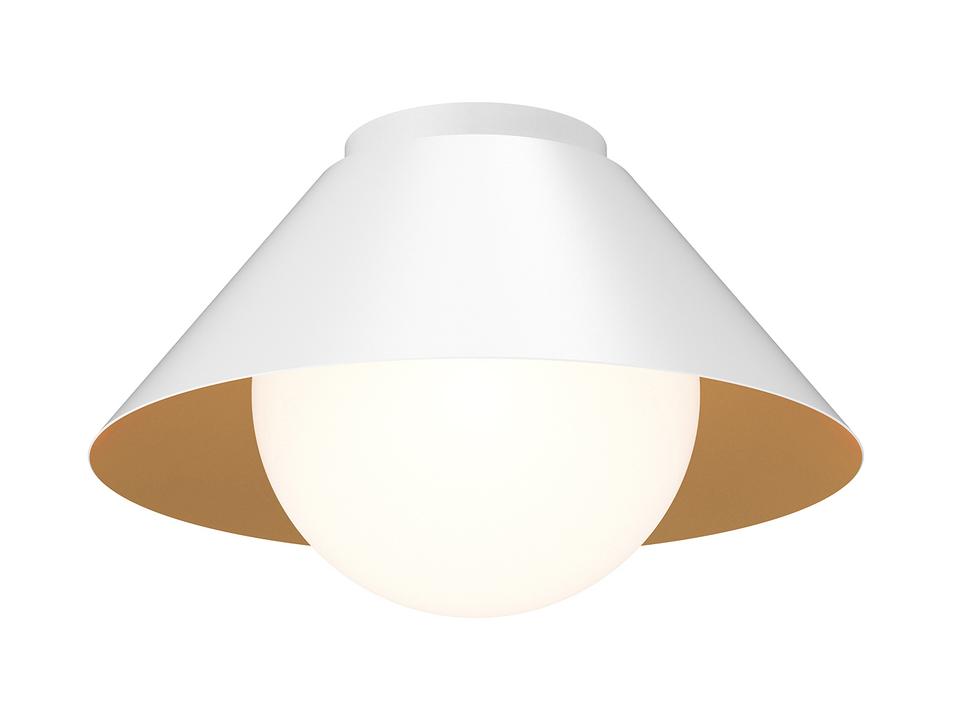 Remy 1-Light 13.5 Inch White Flush Mount Ceiling Light