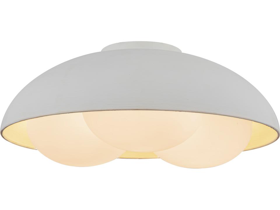 Robyn 3-Light Transitional Flush Mount in Antique White with Opal Glass
