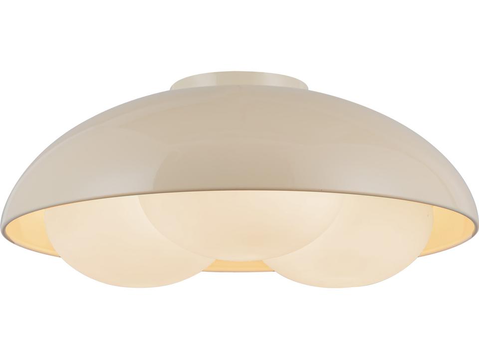 Robyn 3-Light 16-Inch Flush Mount in Pearl White with Opal Glass