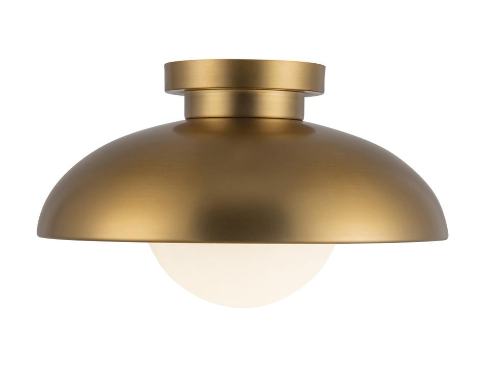 1-Light Rubio Flush Mount Ceiling Light in Aged Gold
