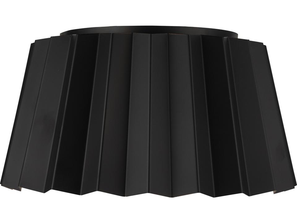 Plisse 2-Light Flush Mount Ceiling Light in Matte Black