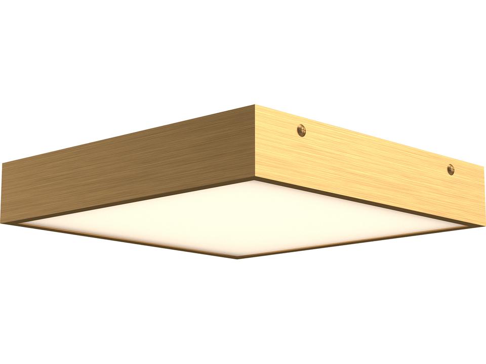 Sydney 14-Inch LED Flush Mount in Aged Gold with Frosted Glass