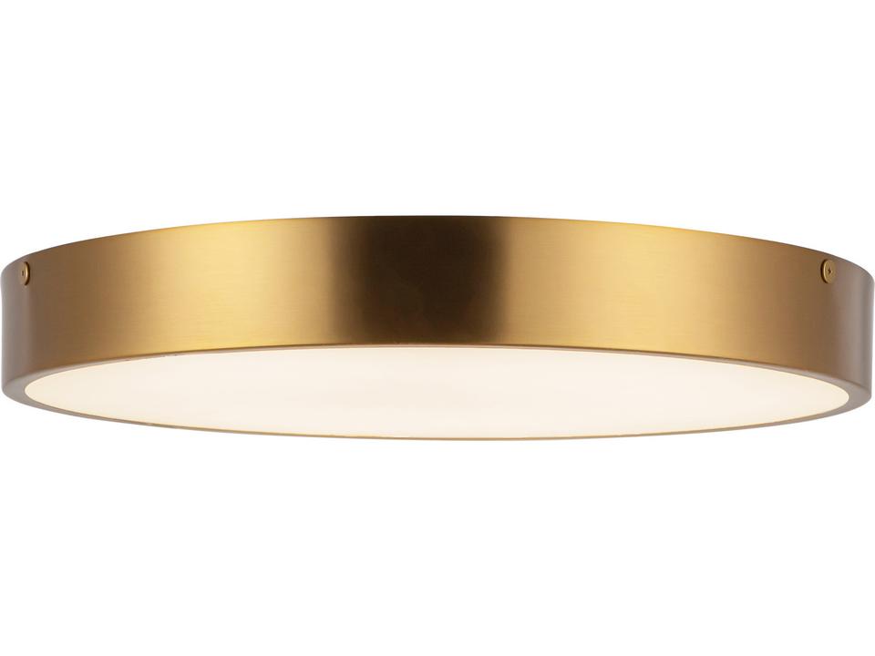 Adelaide 15-Inch Round LED Flush Mount Ceiling Light in Aged Gold