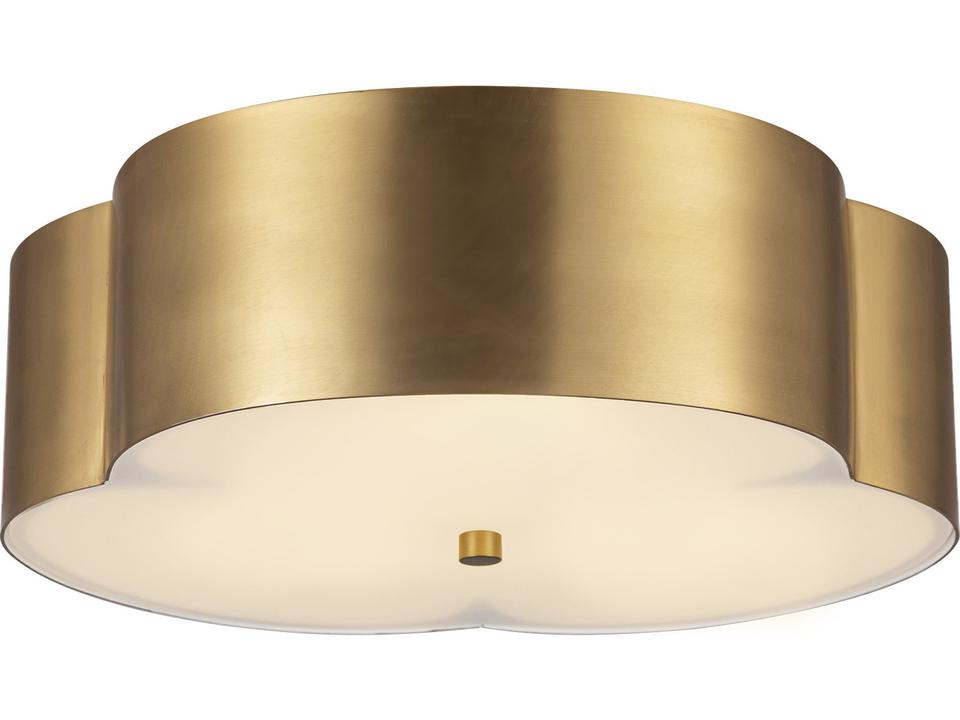 Adella 3-Light Flush Mount Ceiling Light in Brushed Gold
