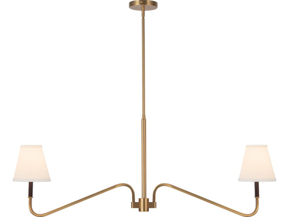 Sloan 2-Light Brushed Gold Island Pendant