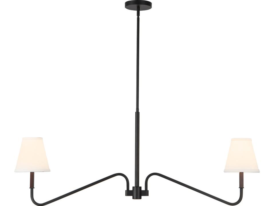 Sloan 2-Light Matte Black Island Pendant