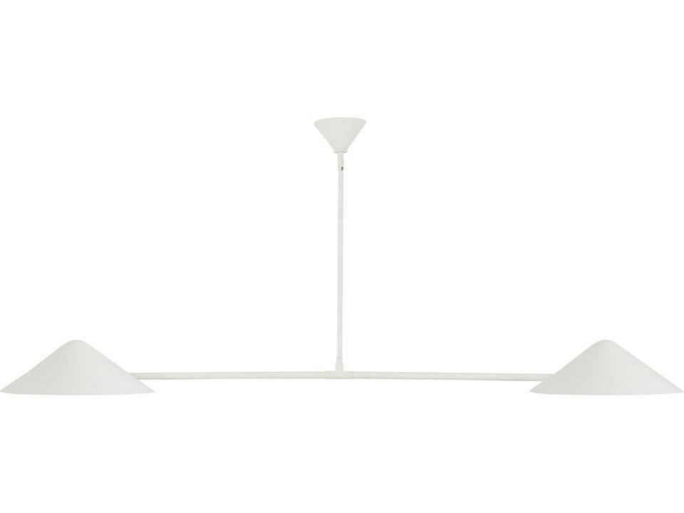Ashford 2-Light Antique White Linear Round Island Pendant