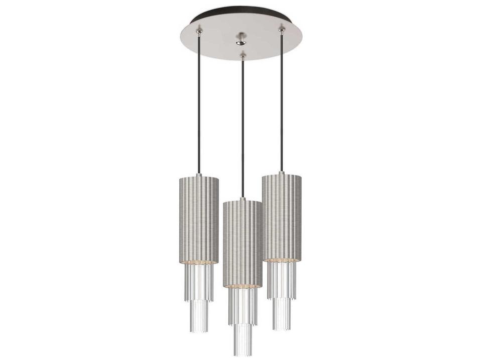 Bordeaux 3-Light Multi Pendant in Brushed Nickel