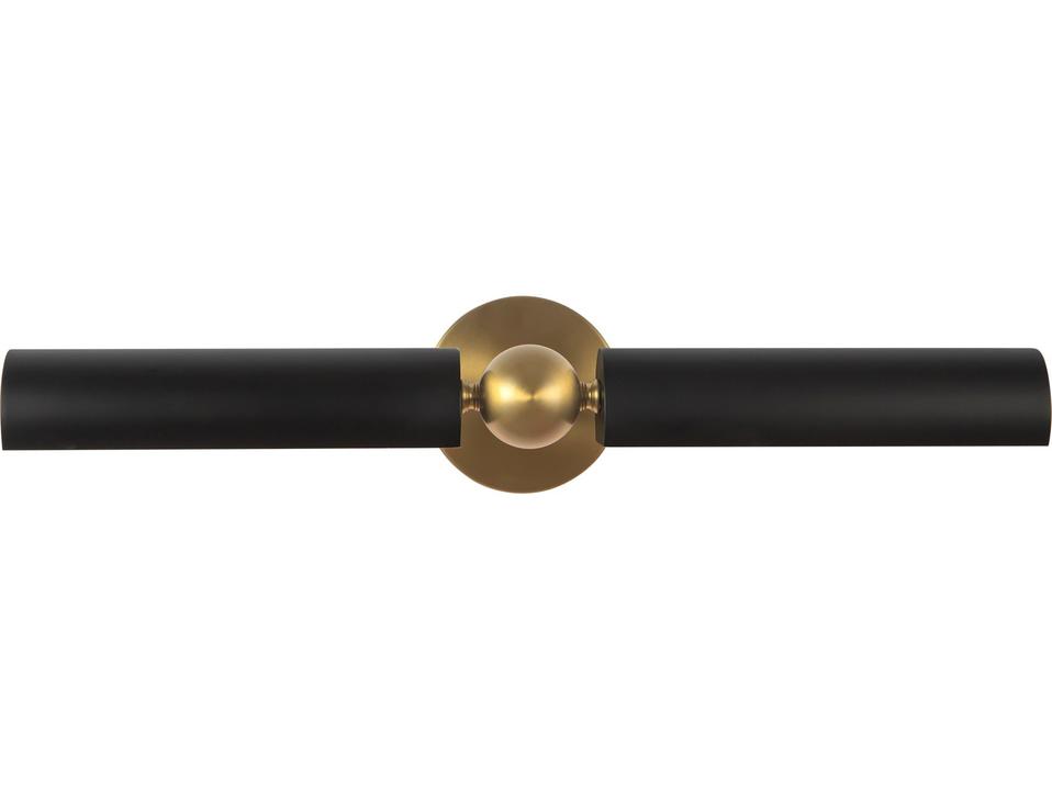 Cole 2-Light Brushed Gold Black Picture Light