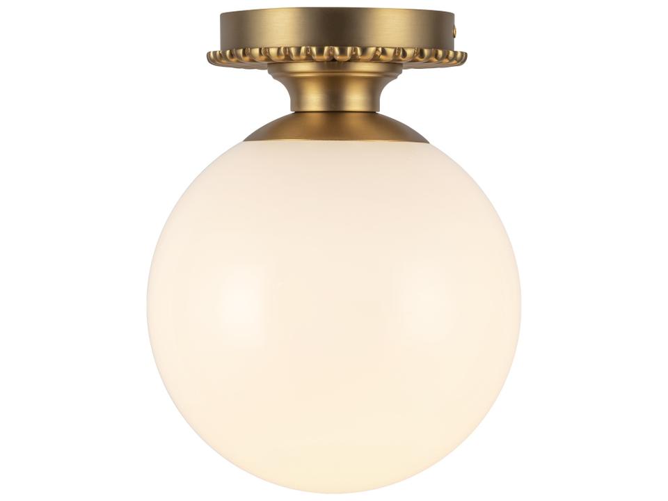 Otis 1-Light Globe Semi-Flush Mount in Brushed Gold