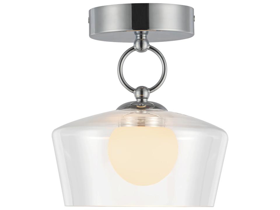Leota 8-Inch LED Semi-Flush Mount Ceiling Light Chrome Finish