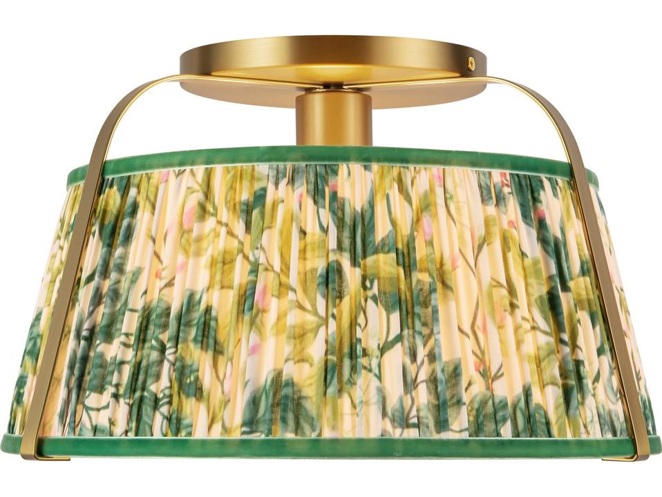 Scout 1-Light Brushed Gold Drum Flush Mount
