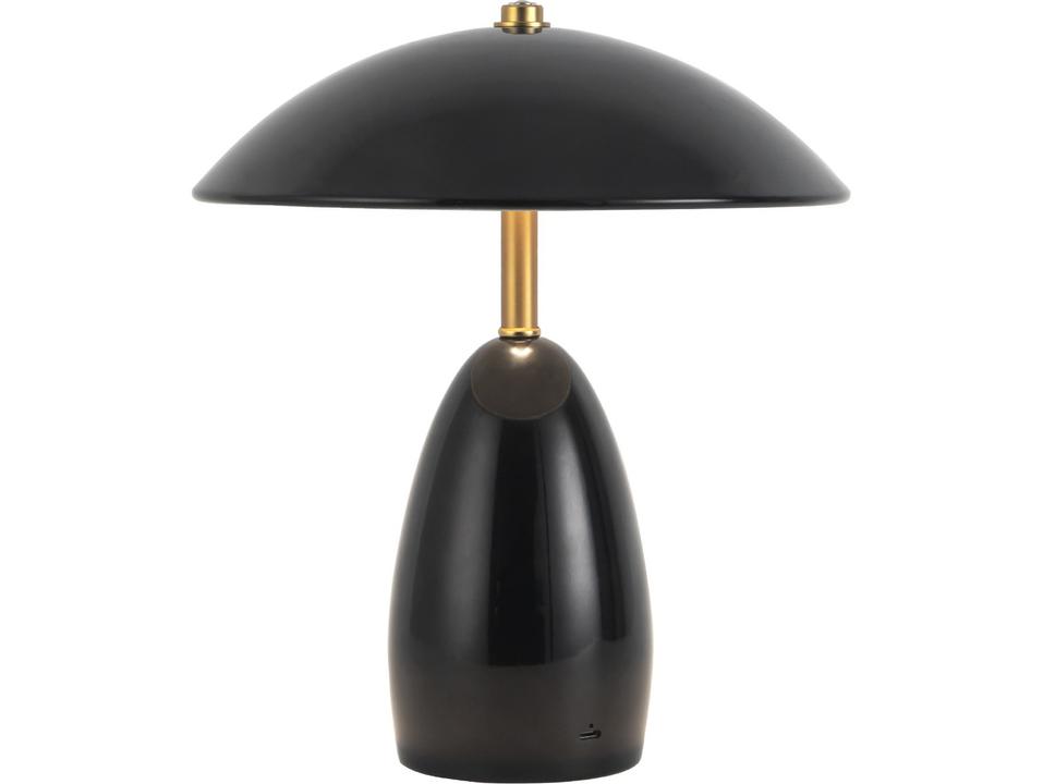 Poppy Glossy Black Table Lamp