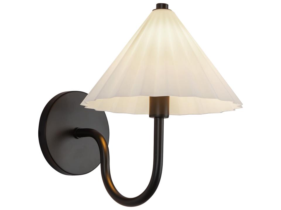 Serena Wall Sconce in Matte Black and Opal Glass